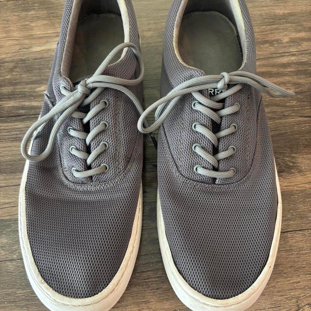 Sperry Men's Dark Gray Canvas Boat Shoes 13